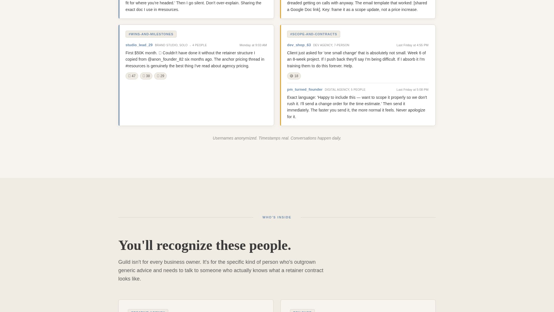 Guild - Authentic Agencyowners Landing Page Template