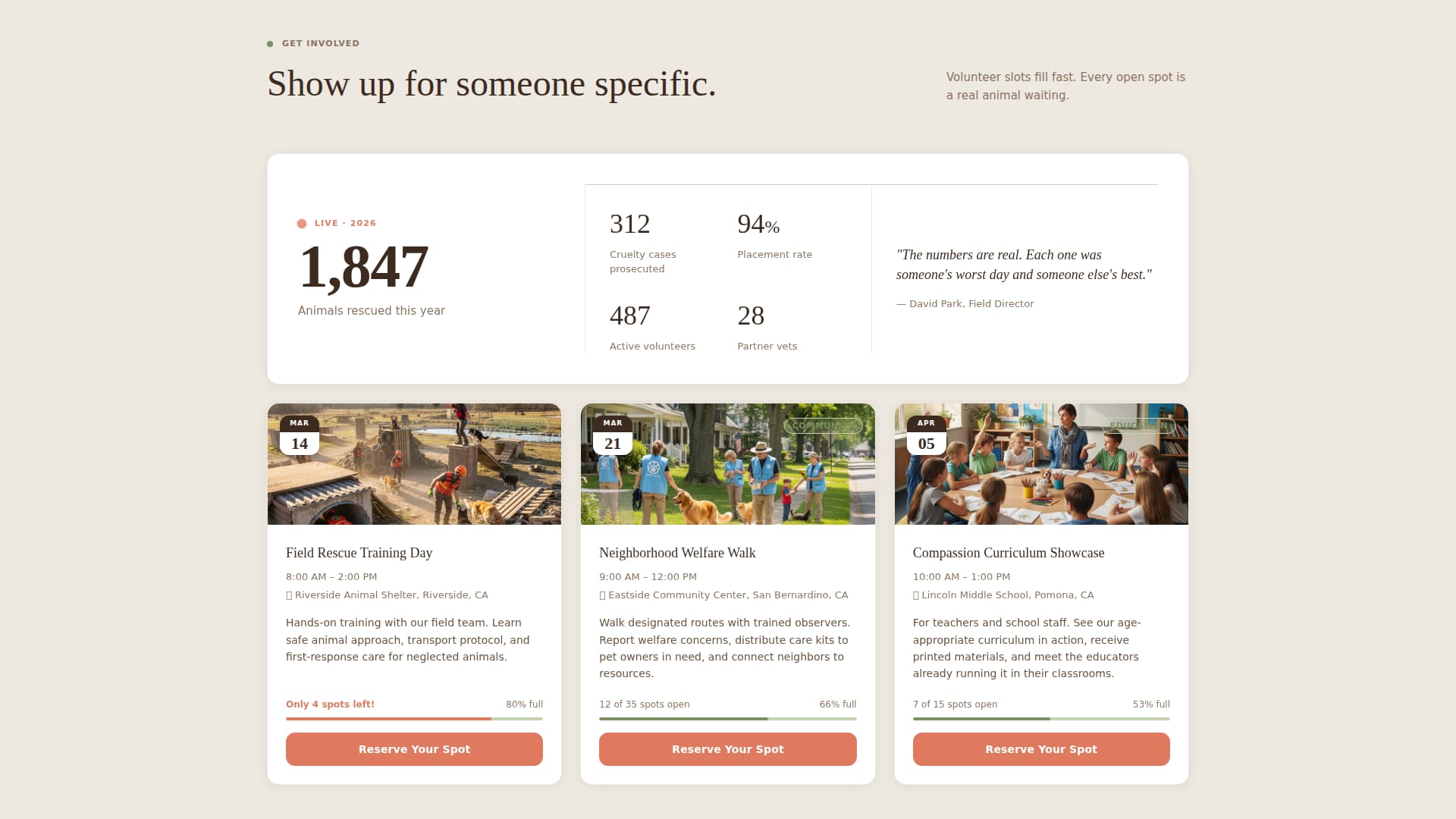 Shelter - Compassionate Animalwelfare Landing Page Template