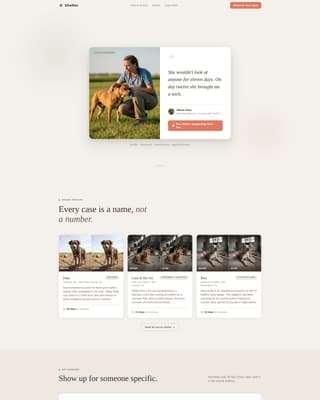 Shelter - Compassionate Animal Welfare Landing Page Template