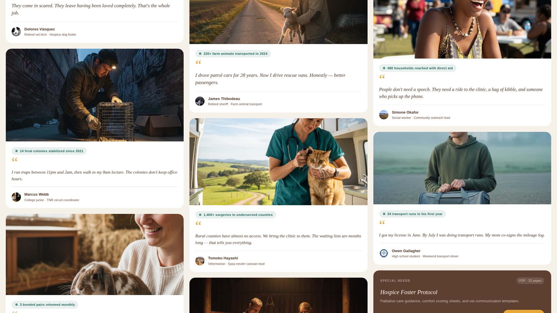 Refuge - Heartfelt Animalrights Landing Page Template