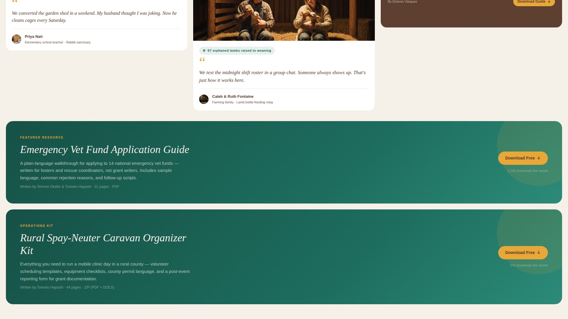 Refuge - Heartfelt Animalrights Landing Page Template