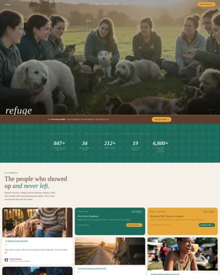 Refuge - Heartfelt Animal Rights Landing Page Template
