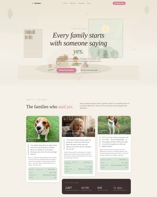 Shelter - Heartfelt Nonprofit Landing Page Template