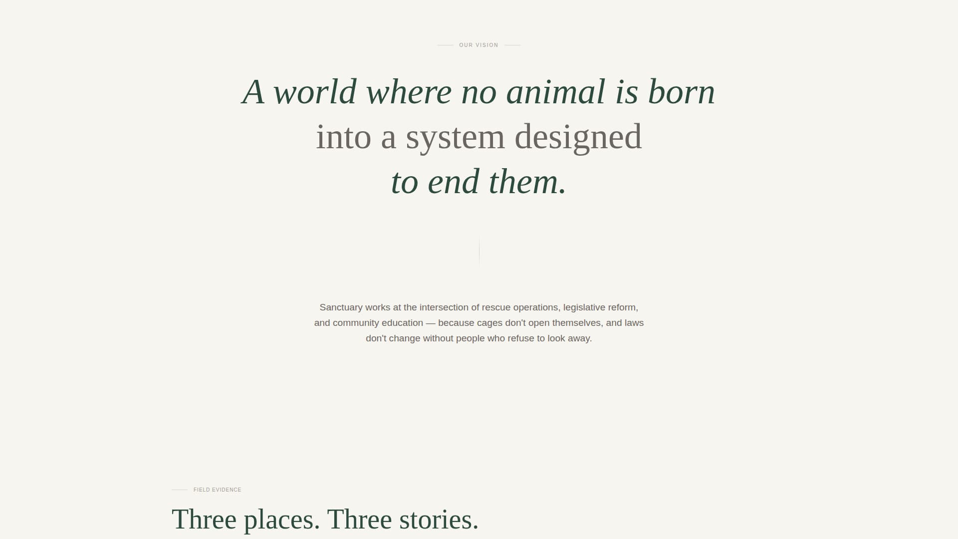 Sanctuary - Compassionate Animalrights Landing Page Template