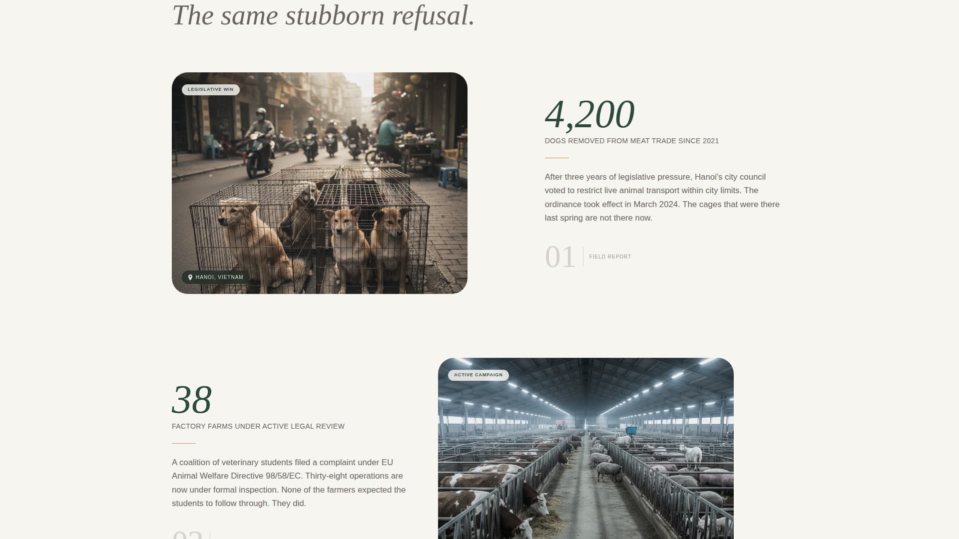 Sanctuary - Compassionate Animalrights Landing Page Template