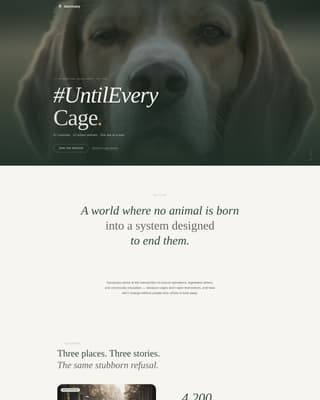 Sanctuary - Compassionate Animal Rights Landing Page Template