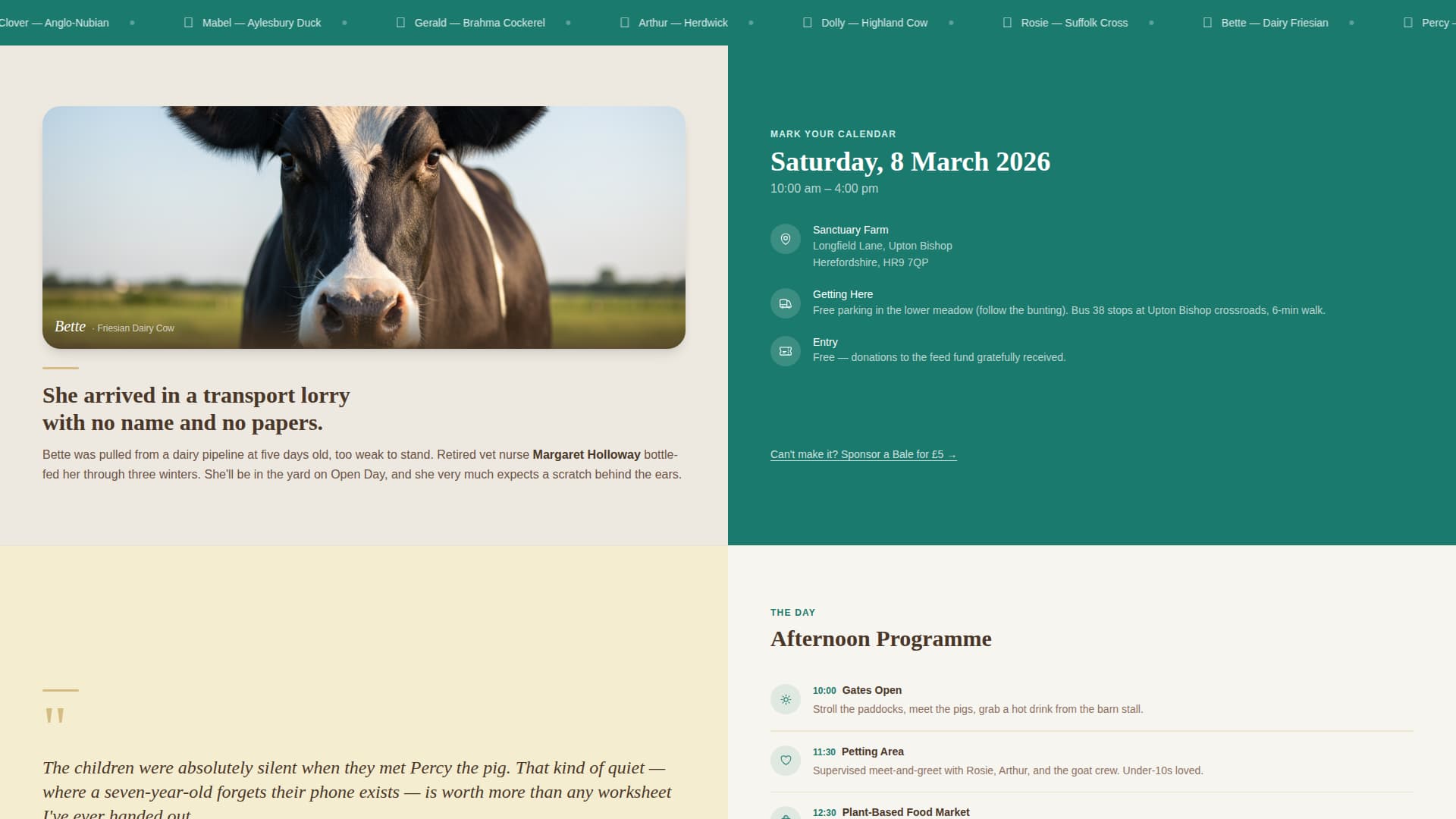 Sanctuary - Heartfelt Animalrights Landing Page Template
