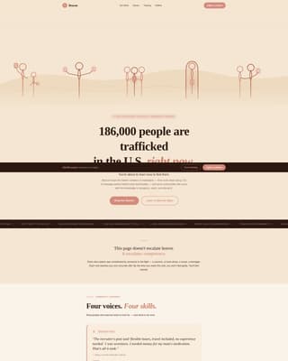 Beacon - Powerful Anti-Trafficking Landing Page Template