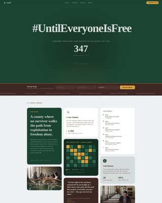 Freed - Powerful Anti-Trafficking Landing Page Template
