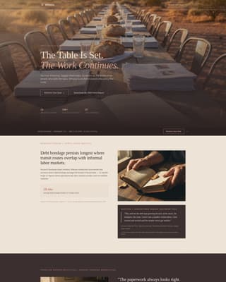 Witness - Compelling Anti-Trafficking Landing Page Template
