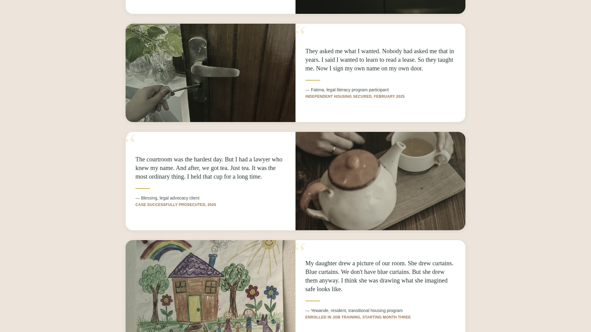 Refuge - Powerful Antitrafficking Landing Page Template