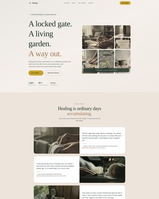Refuge - Powerful Anti-Trafficking Landing Page Template