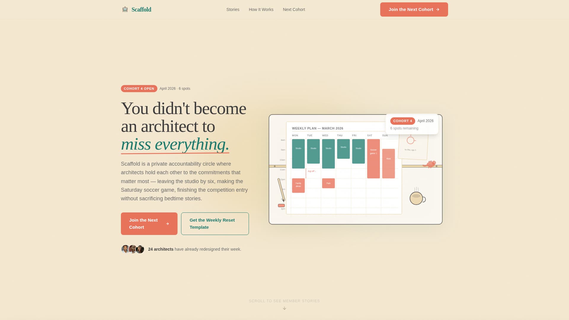 Scaffold - Purposeful Architects Landing Page Template