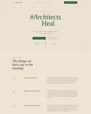 Architectsheal - Restorative Architects Landing Page Template