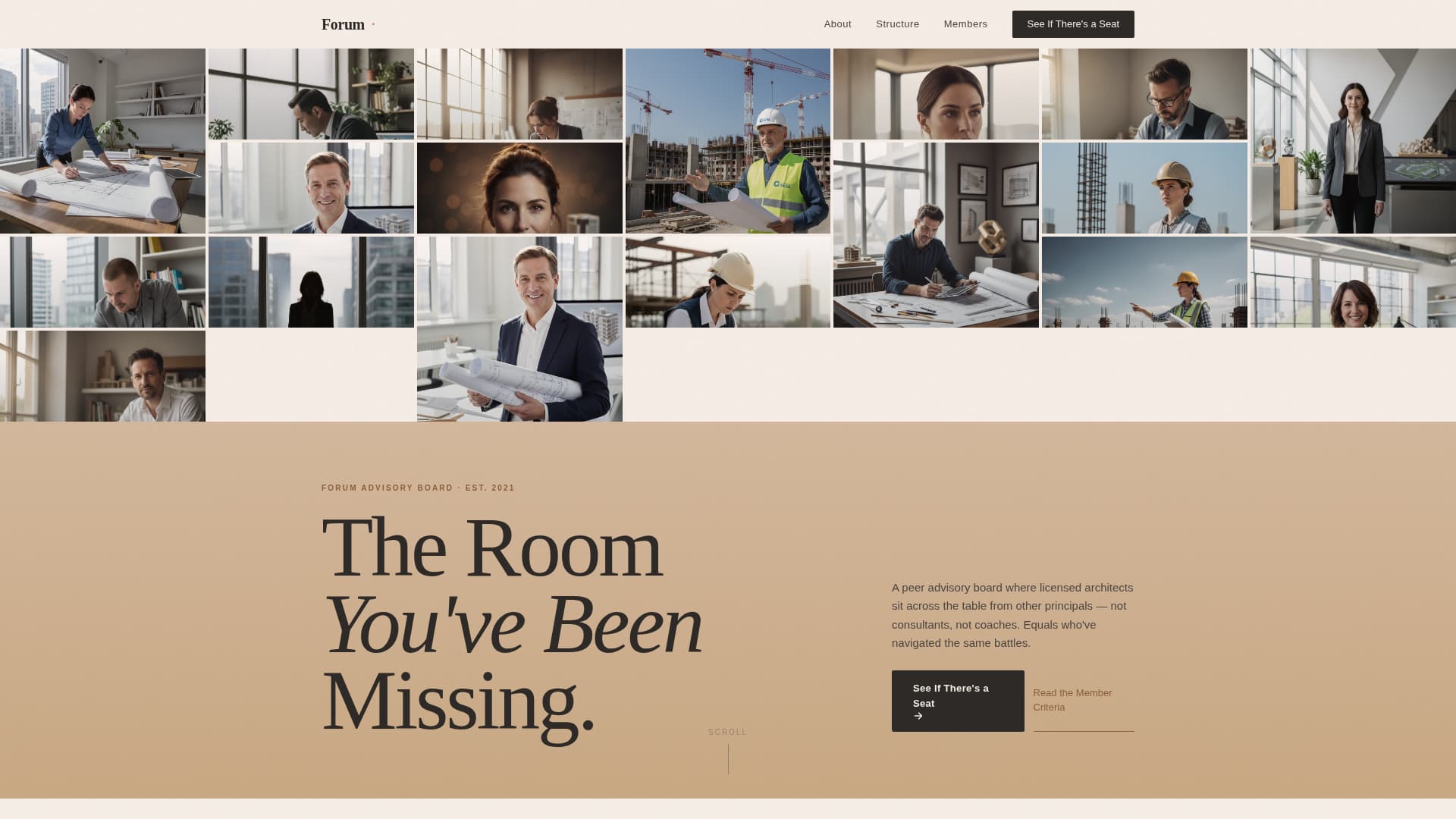 Forum - Powerful Architects Landing Page Template