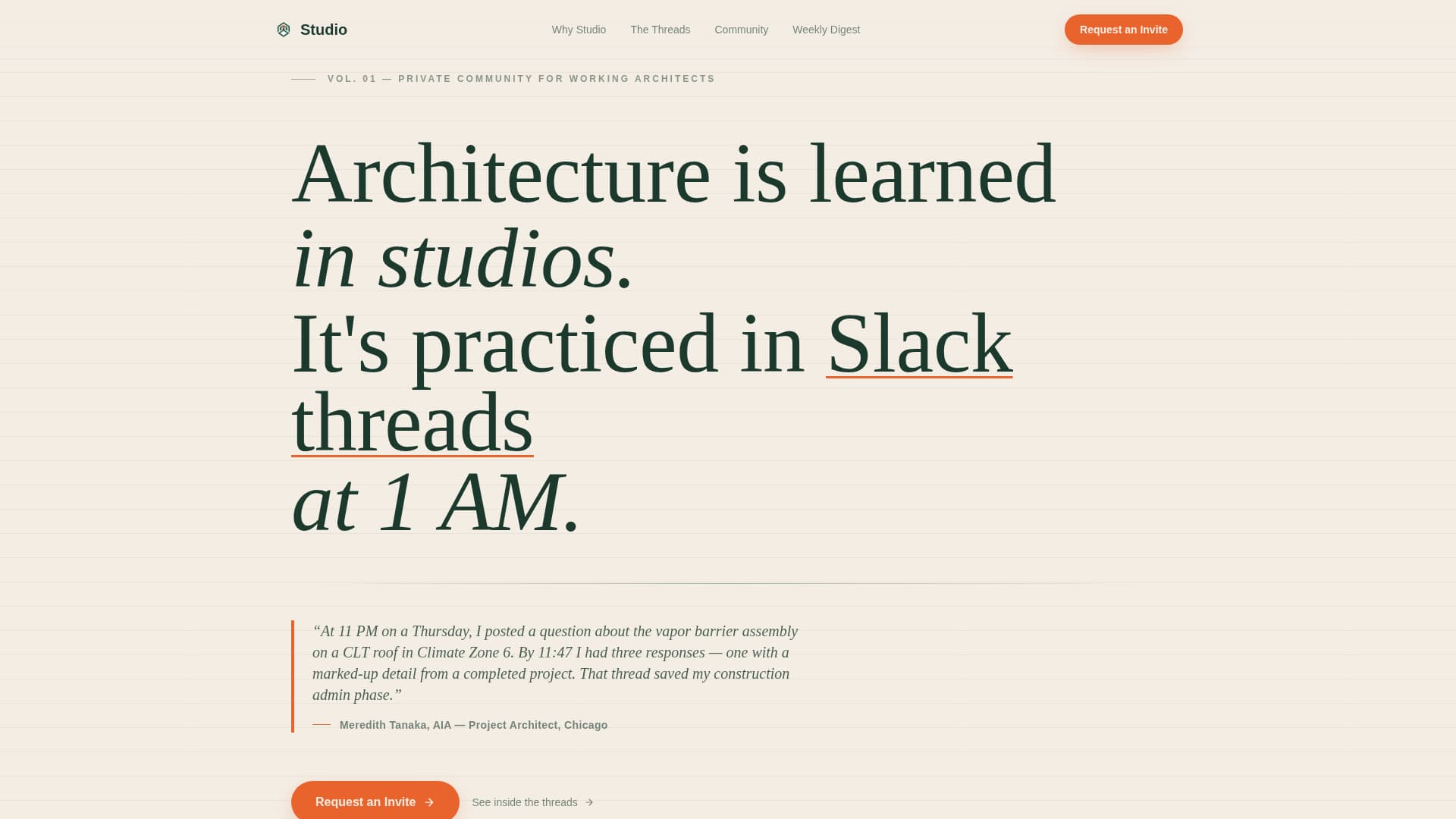 Studio - Exclusive Architects Landing Page Template