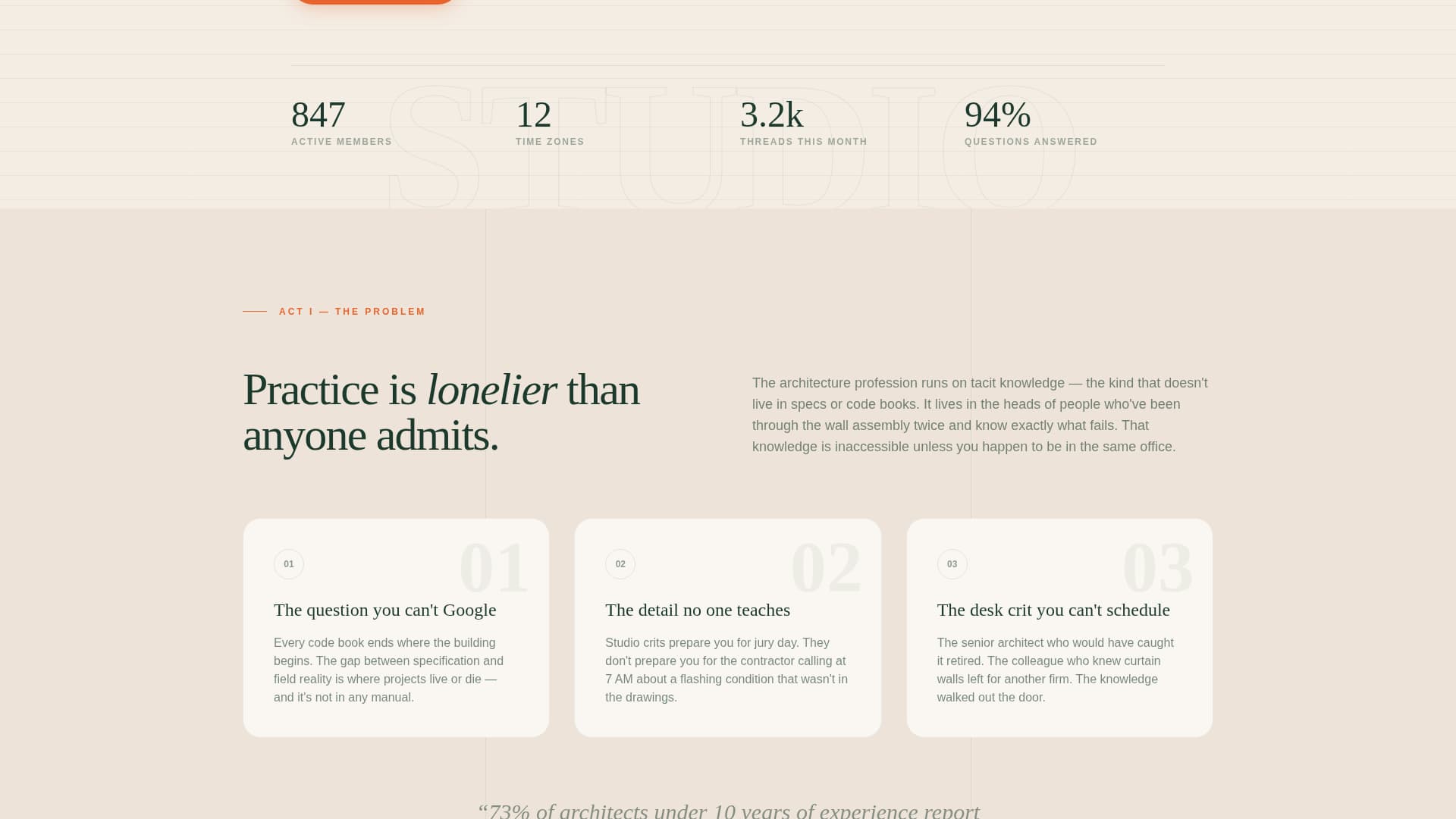 Studio - Exclusive Architects Landing Page Template