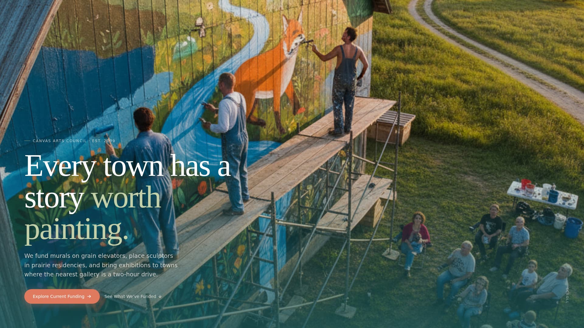 Canvas - Inspiring Artcouncil Landing Page Template