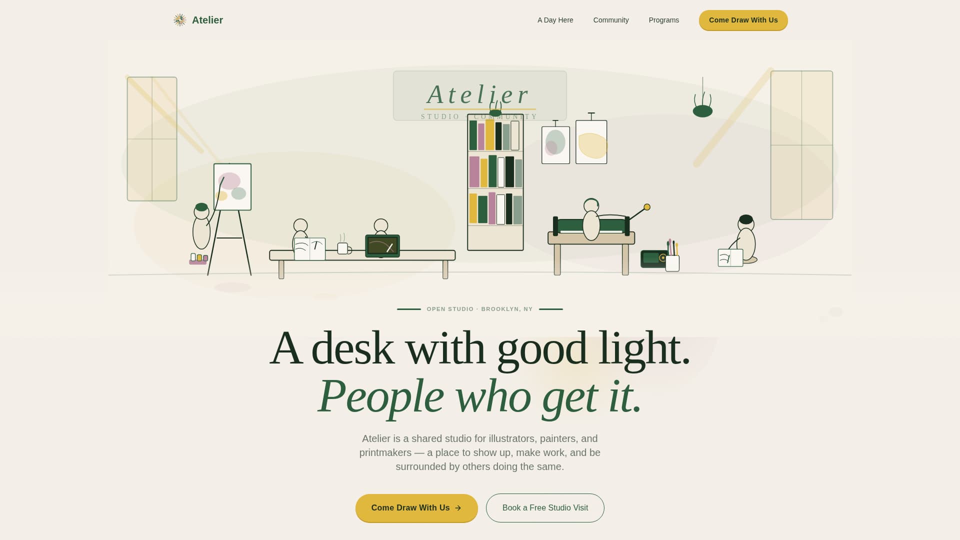 Atelier - Inspiring Artists Landing Page Template