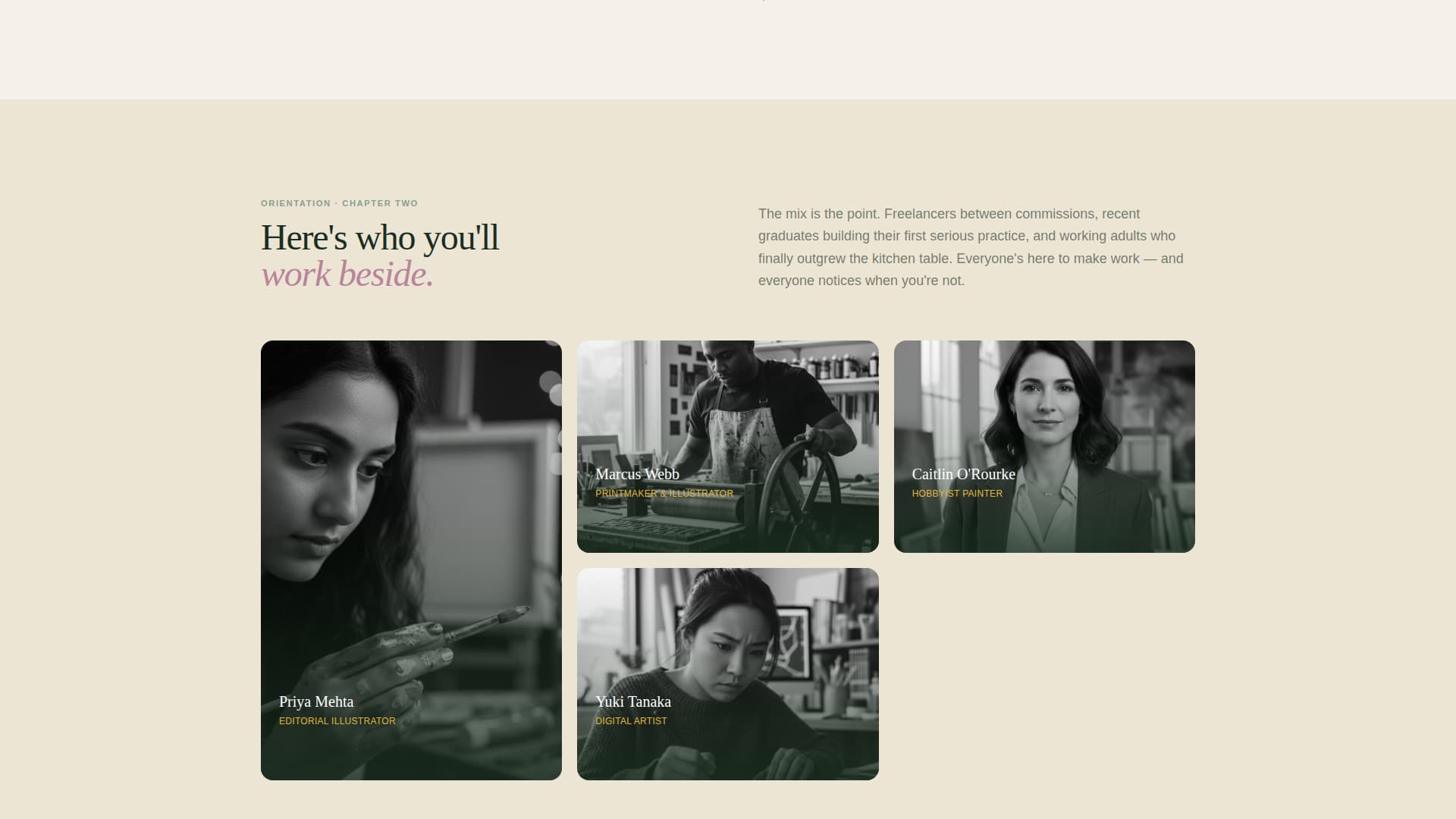 Atelier - Inspiring Artists Landing Page Template