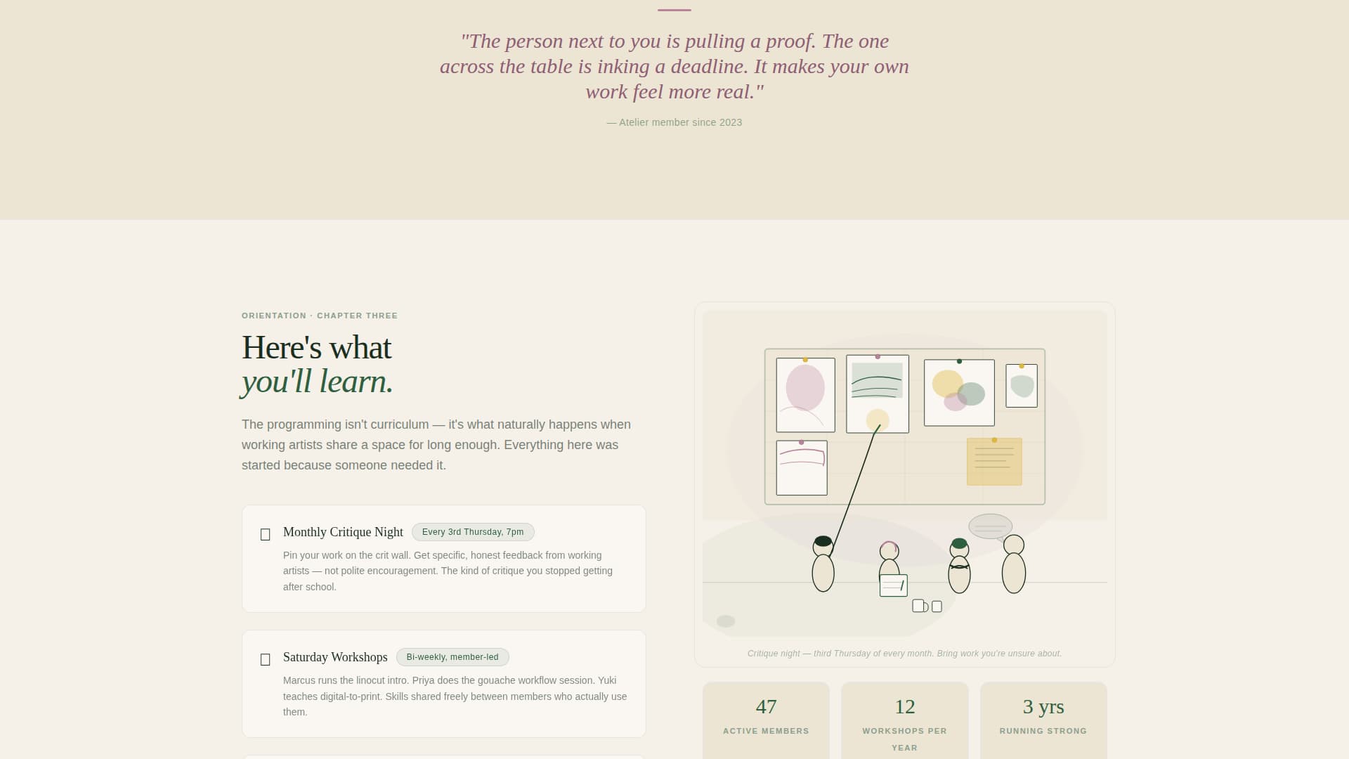Atelier - Inspiring Artists Landing Page Template