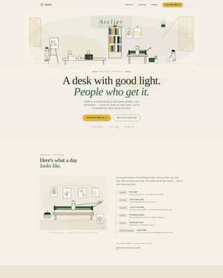 Atelier - Inspiring Artists Landing Page Template