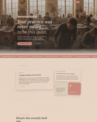Atelier - Inspiring Artists Landing Page Template