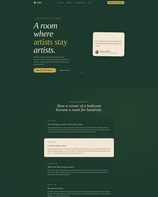 Atelier - Heartfelt Illustrators Landing Page Template