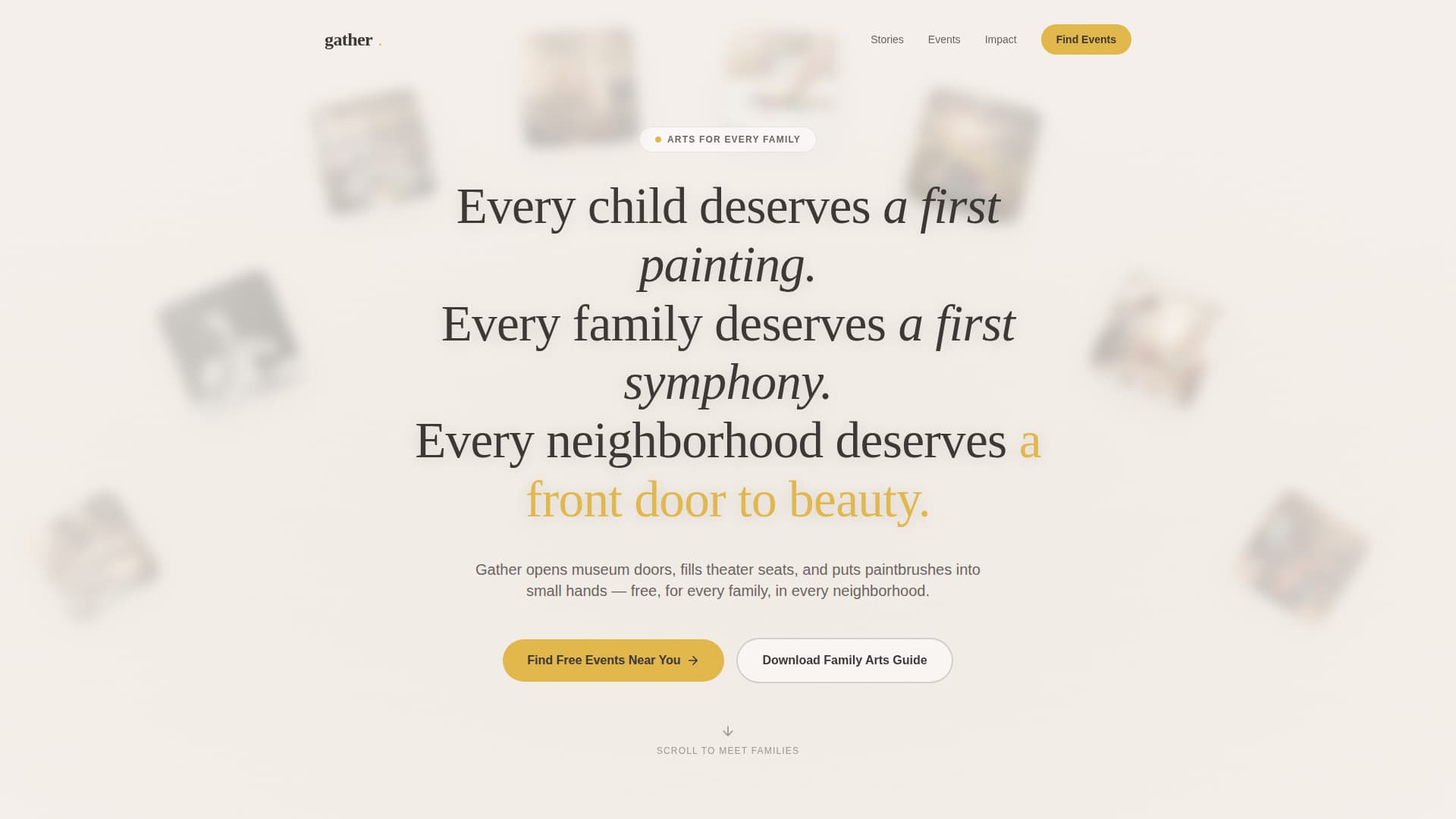 Gather - Heartfelt Artsfoundation Landing Page Template