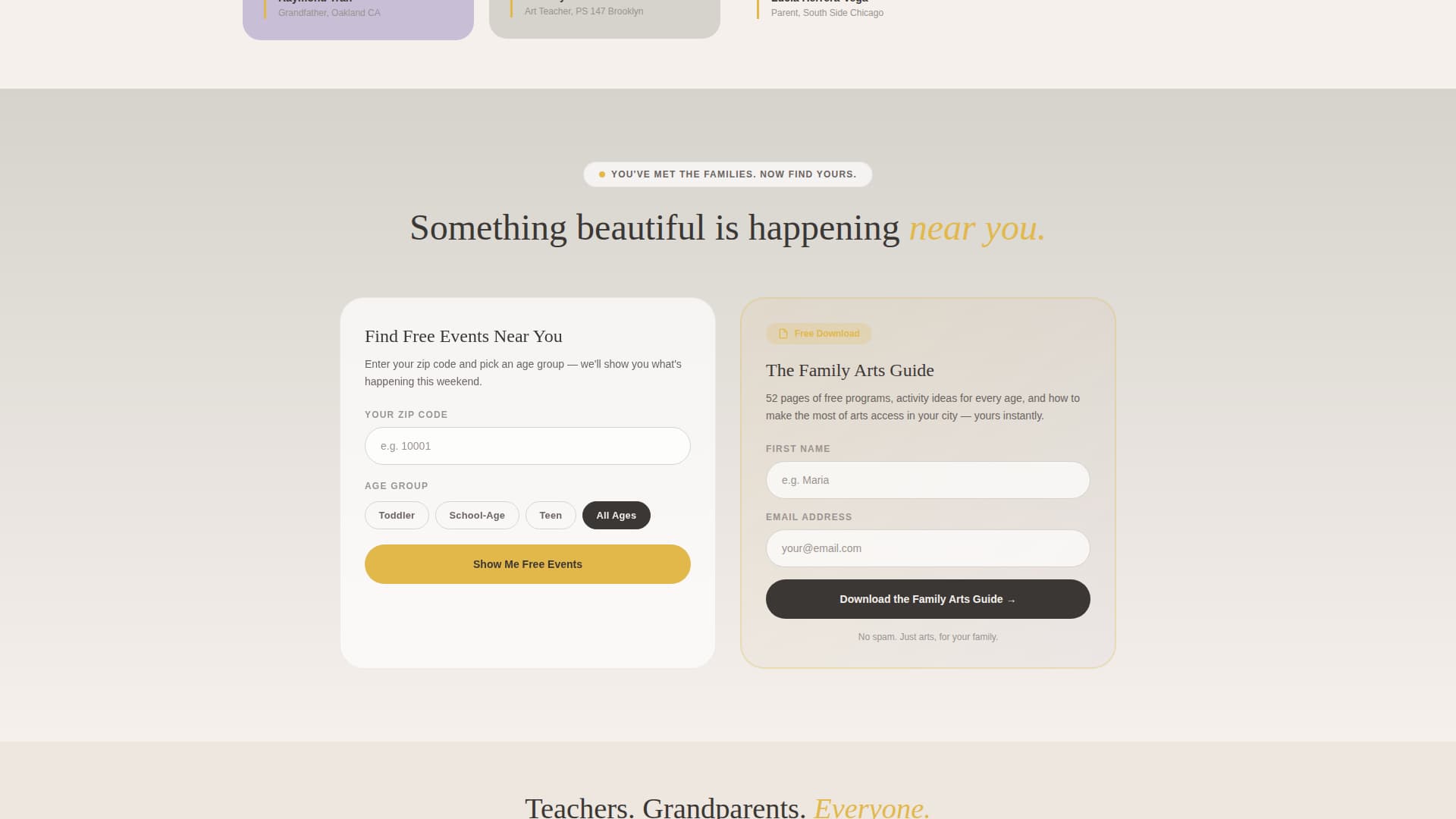 Gather - Heartfelt Artsfoundation Landing Page Template