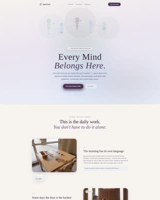 Spectrum - Compassionate Autism Support Landing Page Template