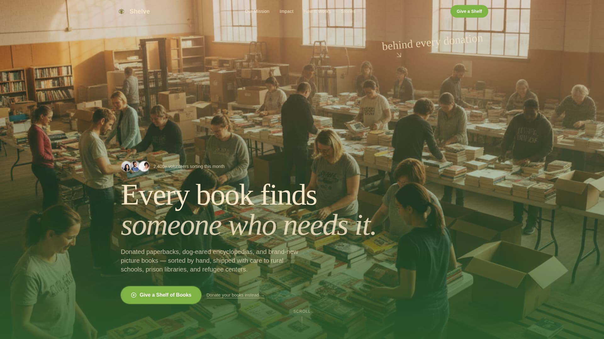 Shelve - Heartfelt Bookdistribution Landing Page Template