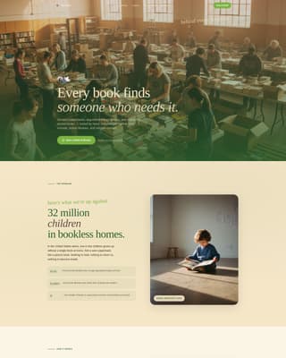 Shelve - Heartfelt Bookdistribution Landing Page Template