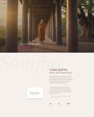 Sangha - Serene Buddhist Landing Page Template