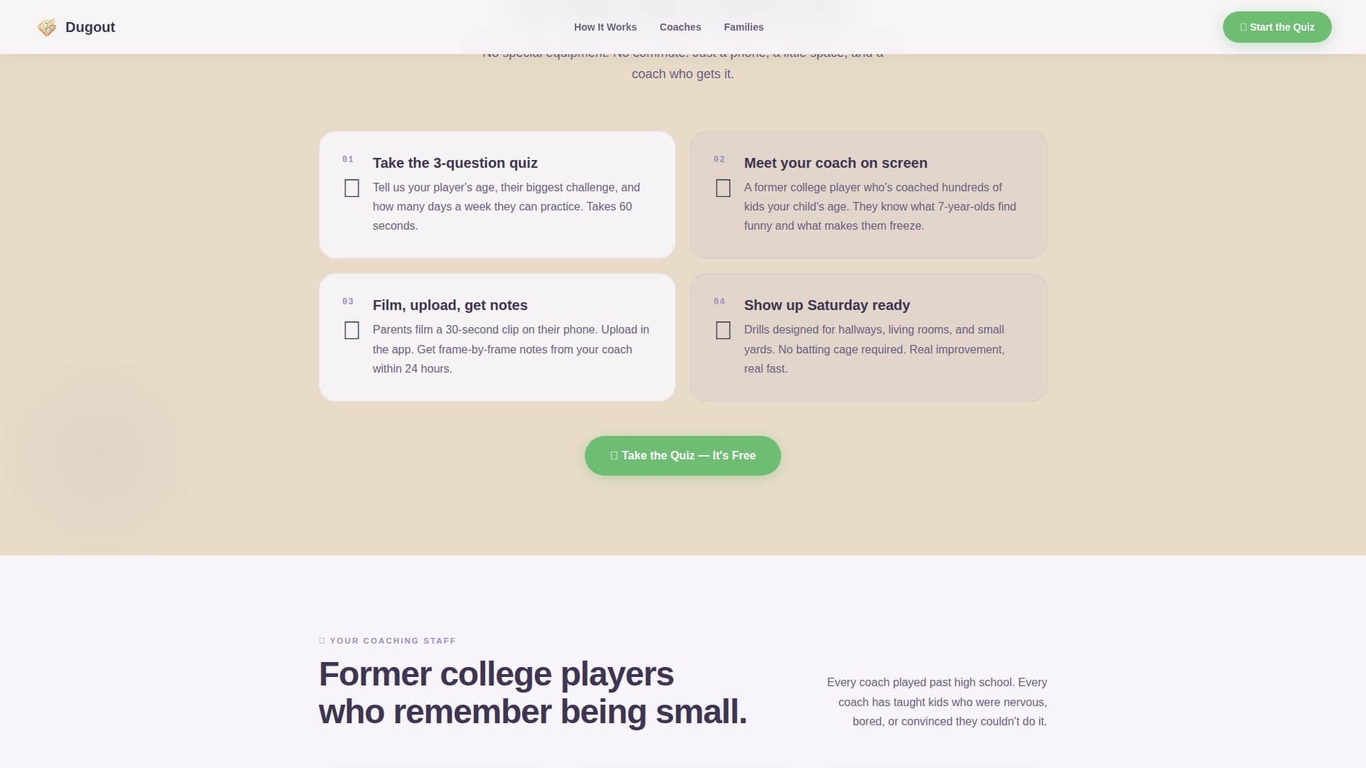 Kids Baseball Specialist Booking Website Template