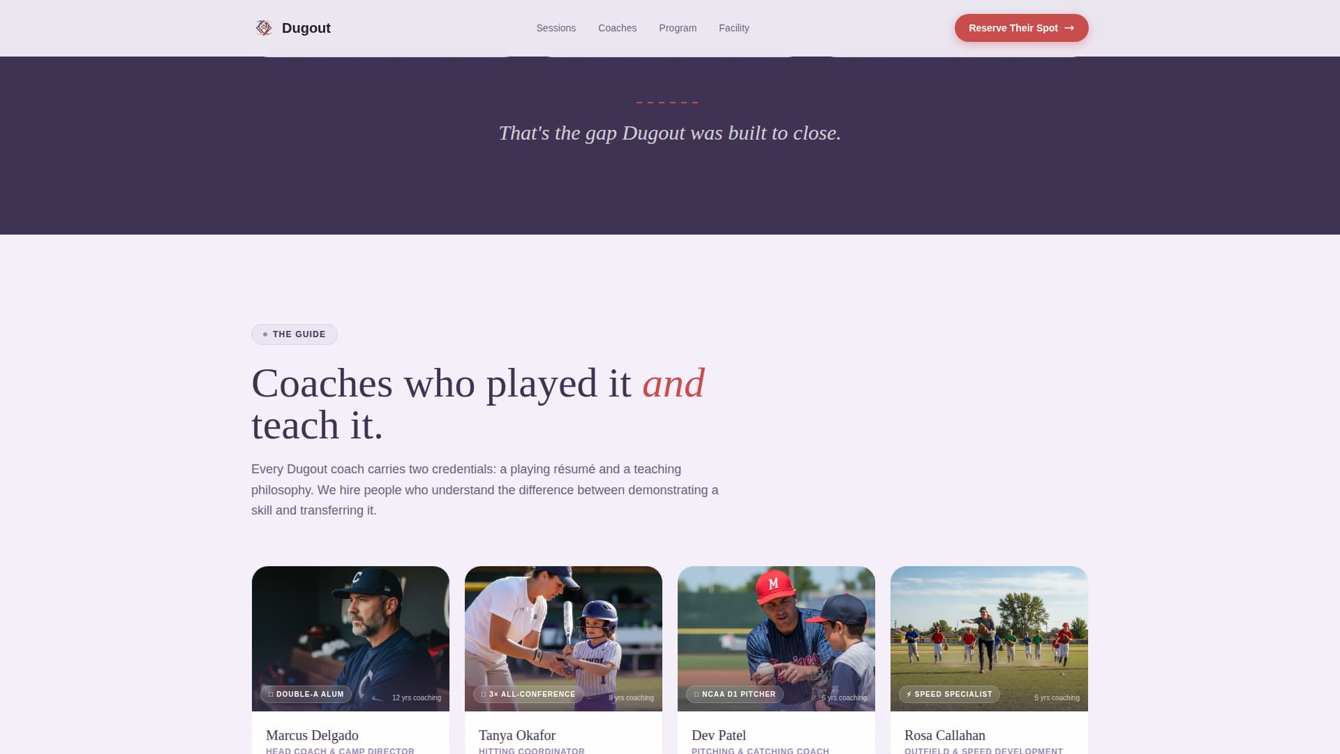 Kids Baseball Specialist Professional Website Template