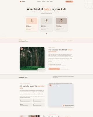 Kids Basketball Booking Website Template