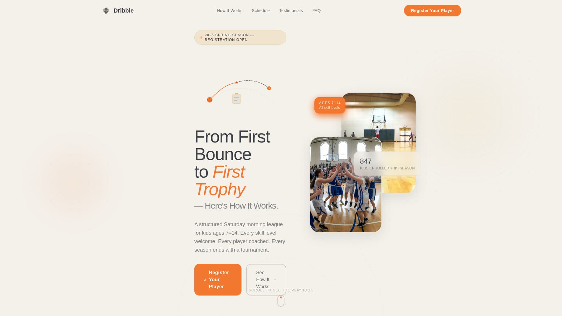 Kids Basketball Professional Website Template