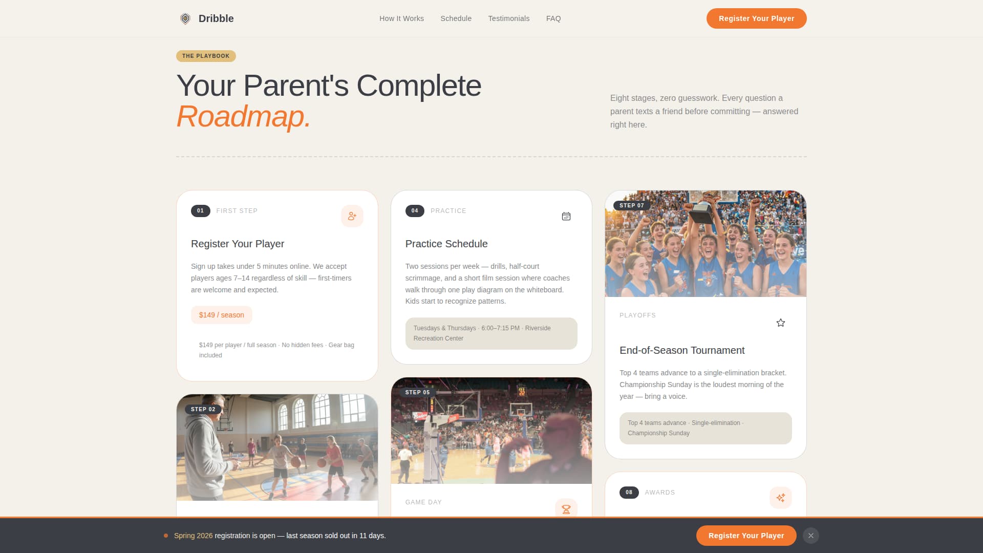 Kids Basketball Professional Website Template