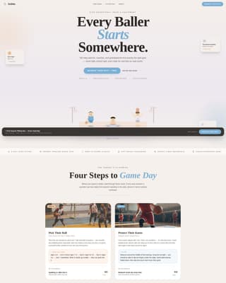 Dribble - Nurturing Kids Basketball Landing Page Template