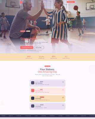 Dribble - Playful Basketball Landing Page Template