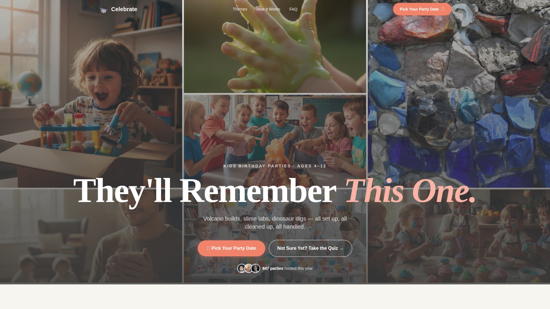 Kids Party & Entertainment Advanced Booking Website Template