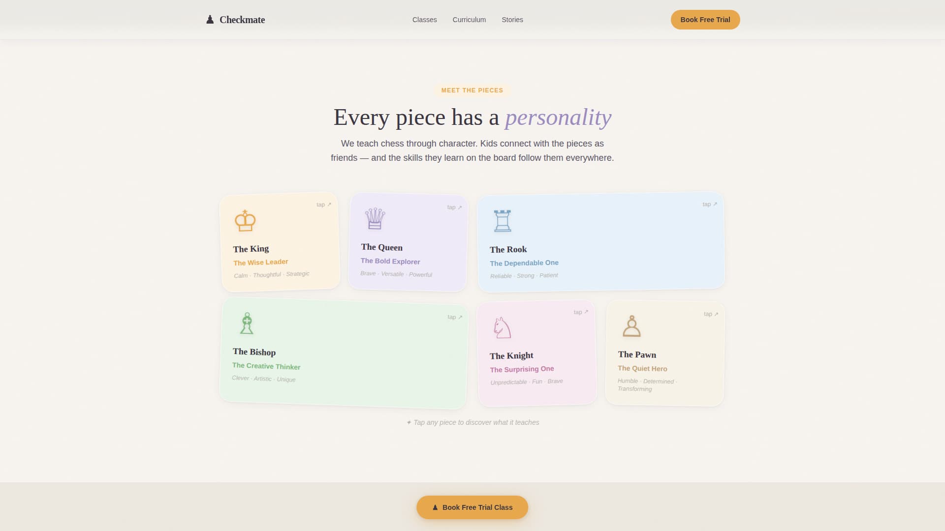 Kids Chess Booking Website Template