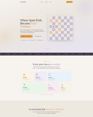 Kids Chess Booking Website Template