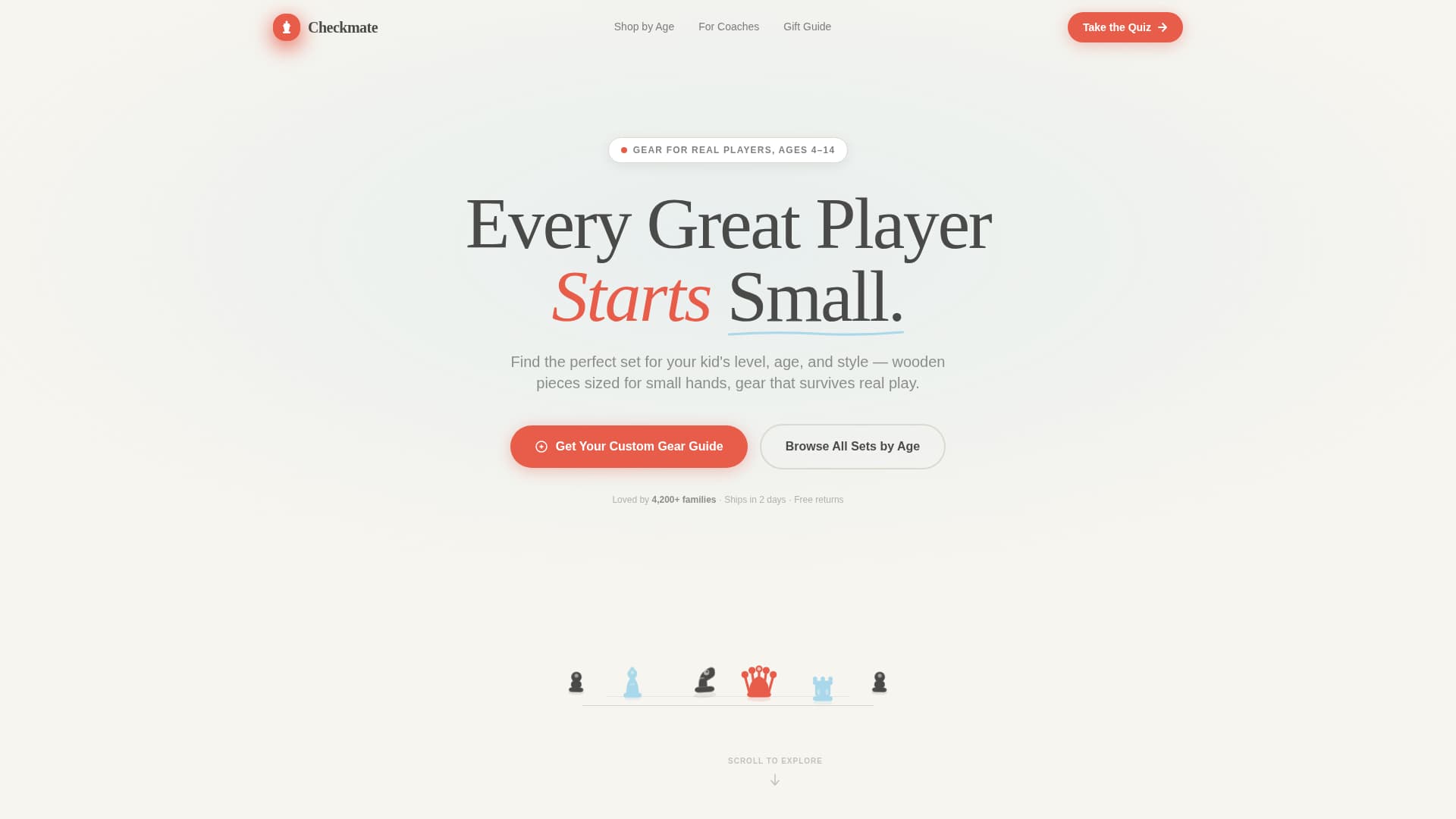 Kids Chess Specialist Booking Website Template