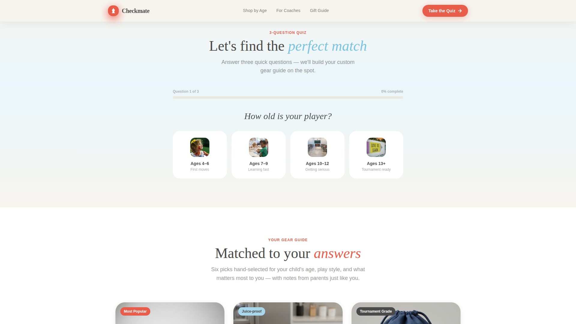 Kids Chess Specialist Booking Website Template