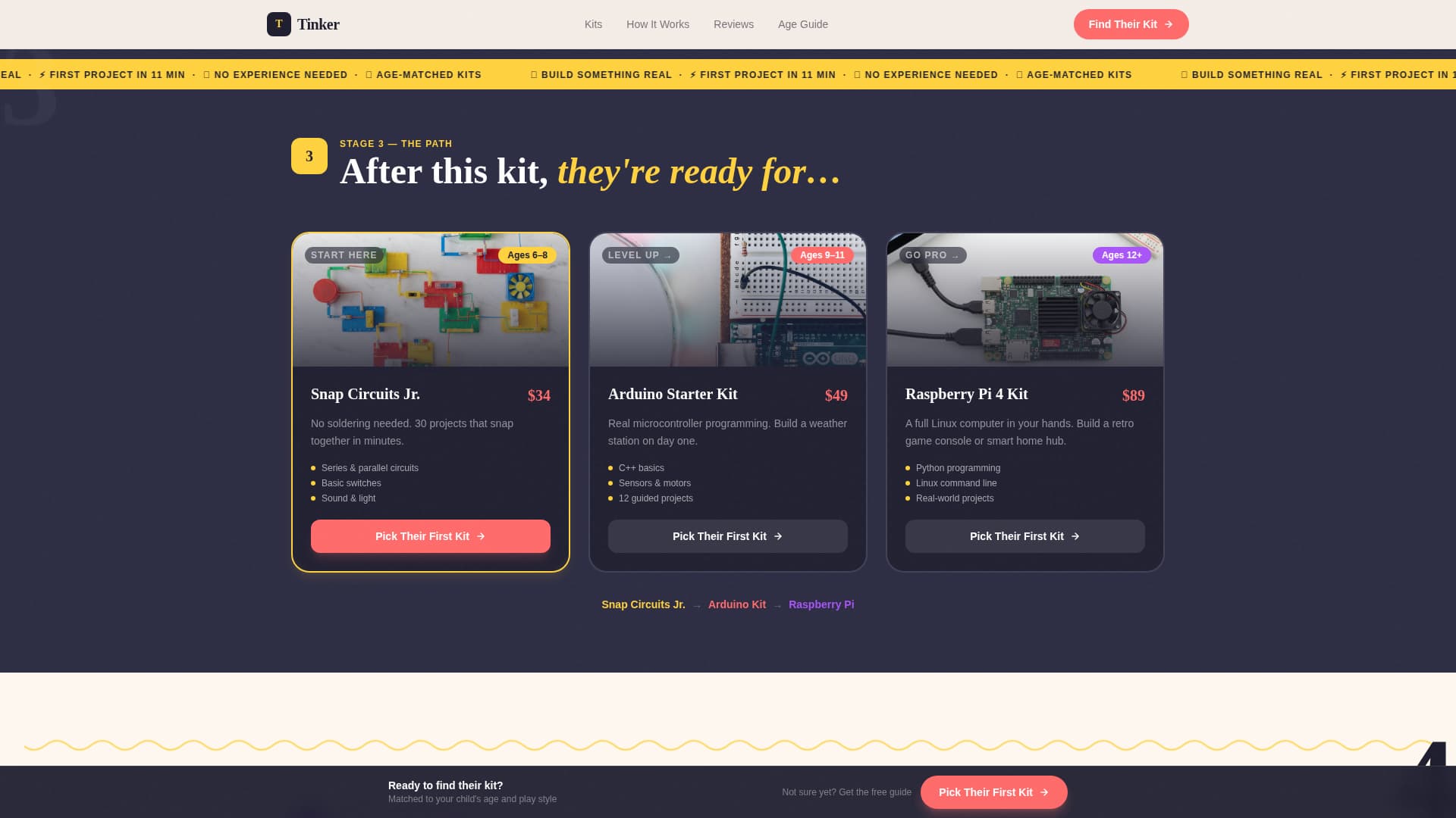 Tinker - Playful Coding Landing Page Template