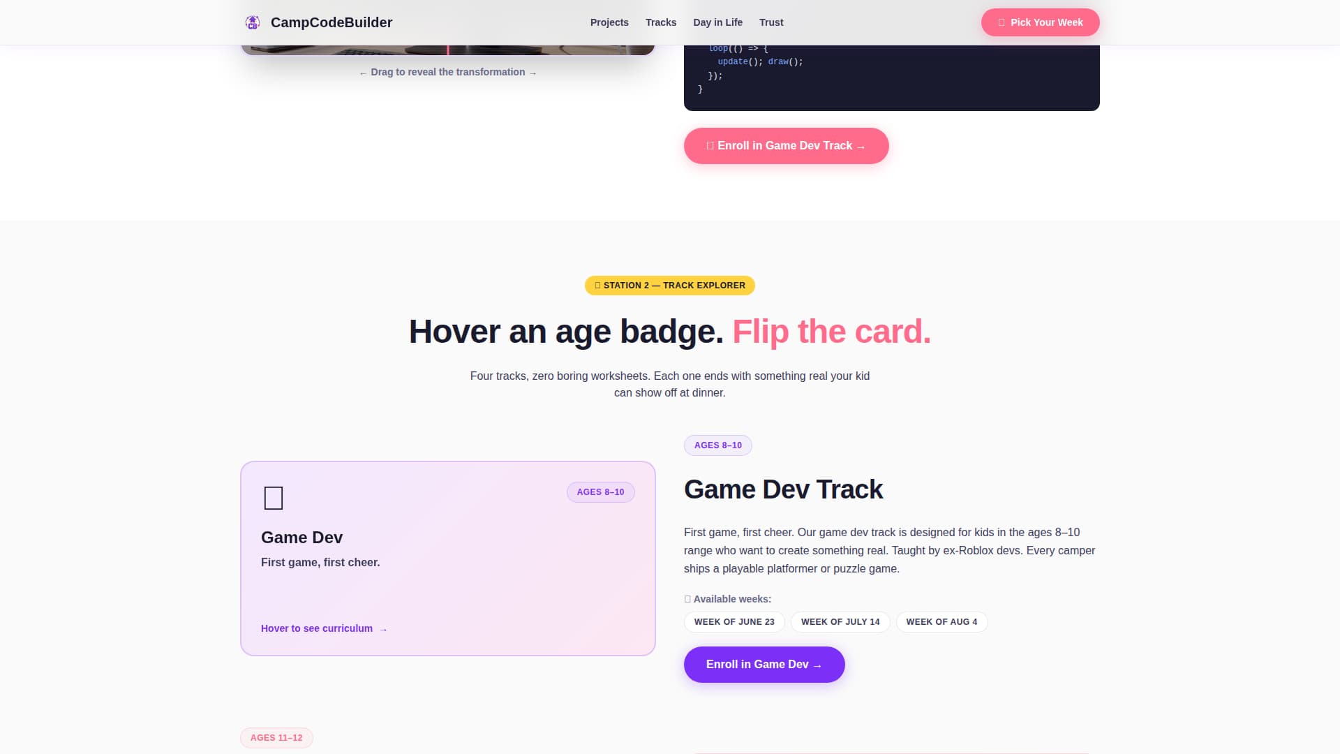 Campcode - Vibrant Kids Coding Landing Page Template