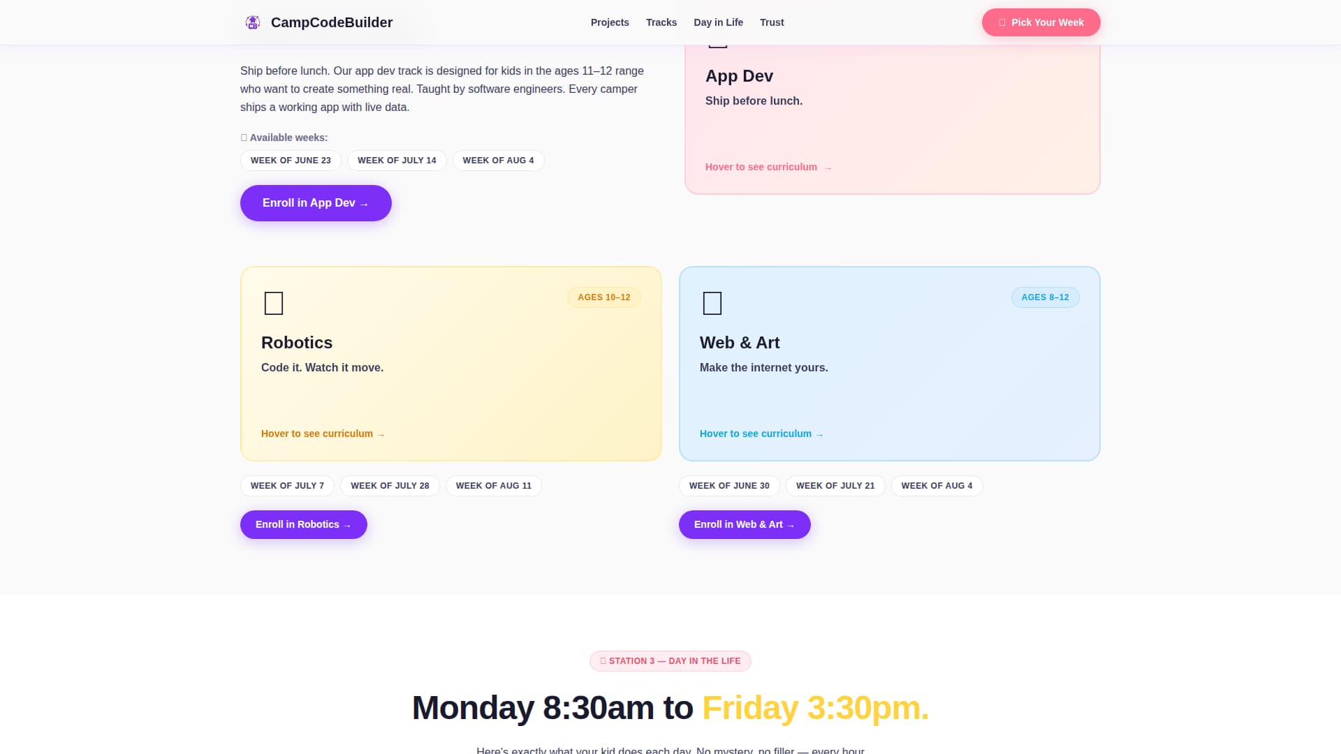 Campcode - Vibrant Kids Coding Landing Page Template