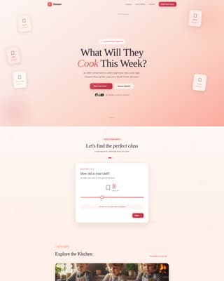 Simmer - Nurturing Kidscooking Landing Page Template
